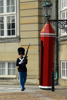 Danish palace guard, Amalienborg, Copenhagen