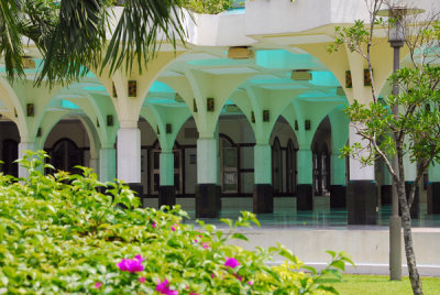 Prayer hall, Masjid Asy-Syakirin (mosque) KLCC, Kuala Lumpur