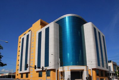Modern building on the road to the airport, Phnom Penh