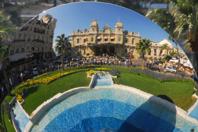 Mirror in front of the Monte Carlo Casino