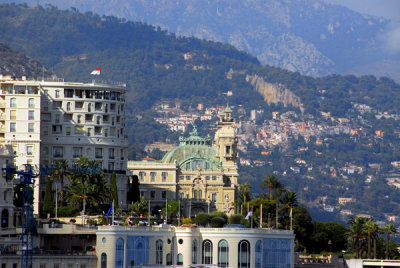 View of the Monte Carlo Casino from near the palace