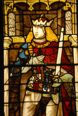 Stained glass from the Chapel of the Holy Blood, Bruges late 15th C.