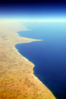 Egyptian Mediterranean coast from El Dab'a / El Alamain west