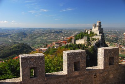 Looking north from the wall of Torre Cesta, San Marino
