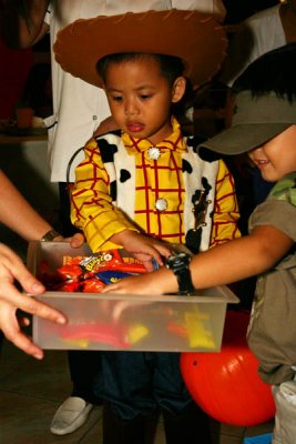 Picking his own candy