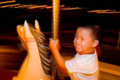 On the carousel