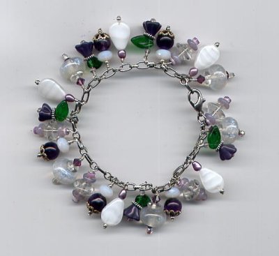 Cha Cha Bracelet$95created by Cady Baldwinwith Lampwork beads by Joan Croyder