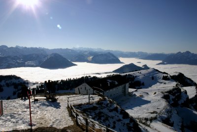 View from the mountain Rigi in December 2007