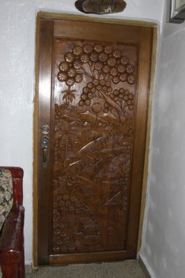 Hand carved door