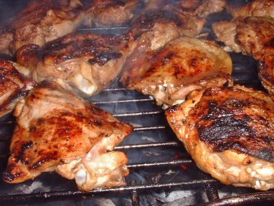 chicken thighs on grill