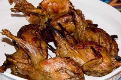 charcoal grilled quail