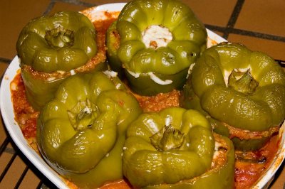 Peppers stuffed with Quinoa and Cheese