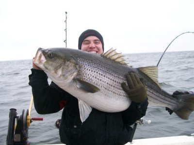 Johnathon with lunker caught at Smith Point Jan. 2007
