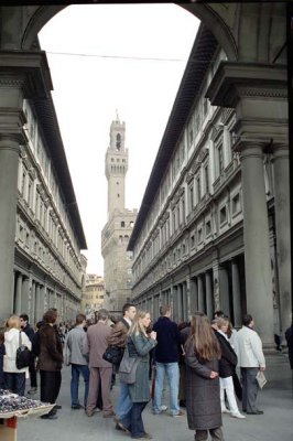 Waiting at the Uffizi