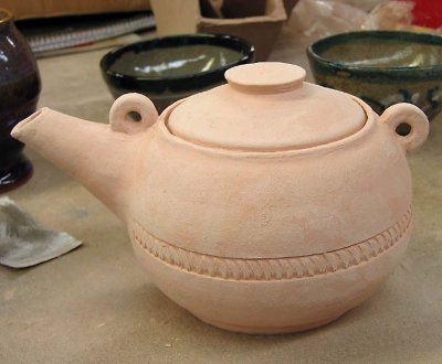 Teapot #1 - Bisque Fired