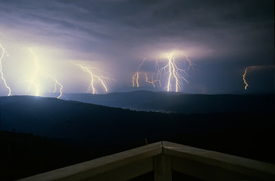 French Meadows Lightning Downstrikes Siege 87 smoke visible