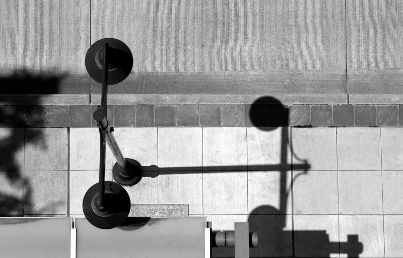 Looking down