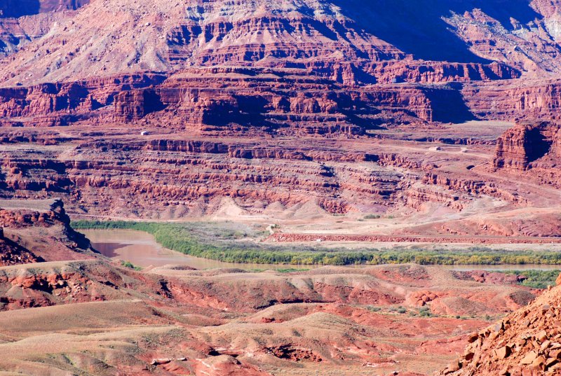 Distant view of the potash mine railroad track used in the movie Spacehunter
