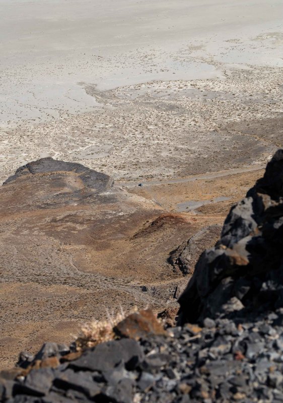 My car at the center of the image, 900 feet (274m) below