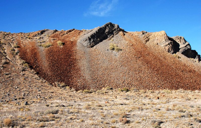 Streaky talus above a Lake Bonneville terrace