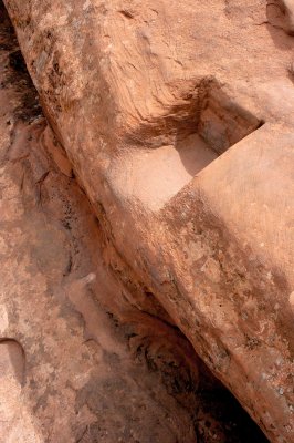 Step cut in a fin (part of the trail)