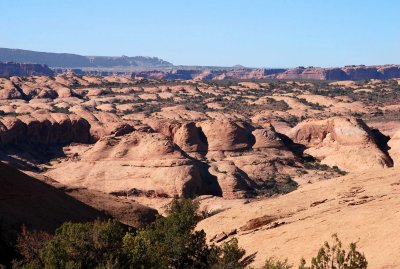 Arches National Park in the distance