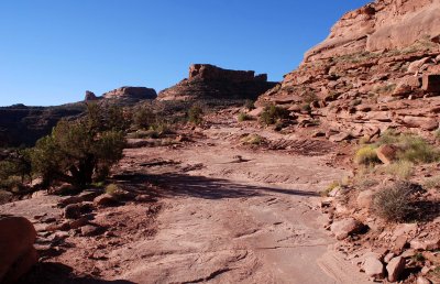 Bedrock as road surface