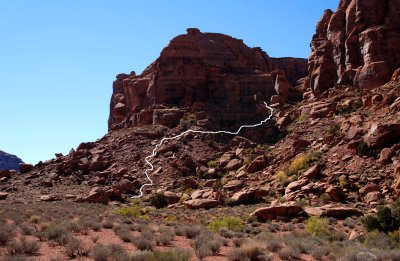 Straight ahead: my route into Jackson Butte