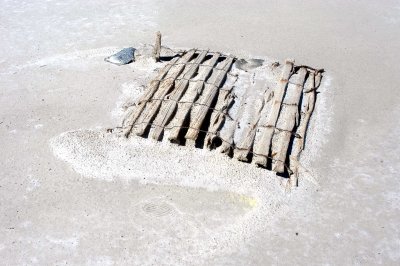 Slats in mud and salt