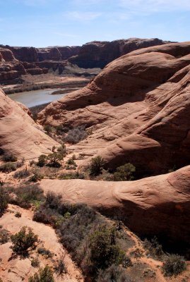 View from precipice: location of Fin Boy self-portrait