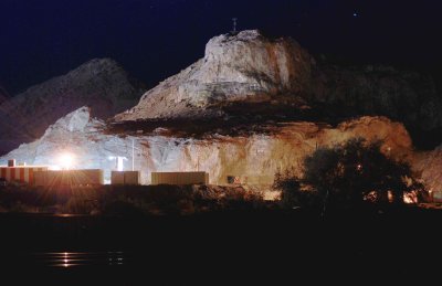 Night hill (taken from railroad tracks, looking north)