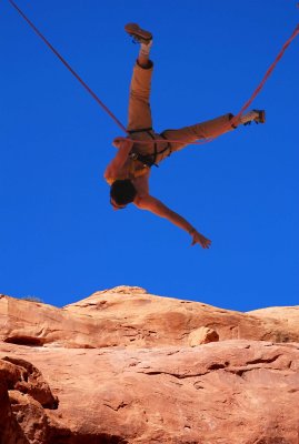 A Swinging Time at Corona Arch