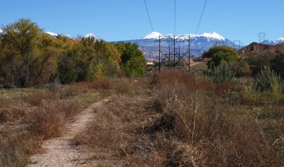 Trail on the powerline right-of-way