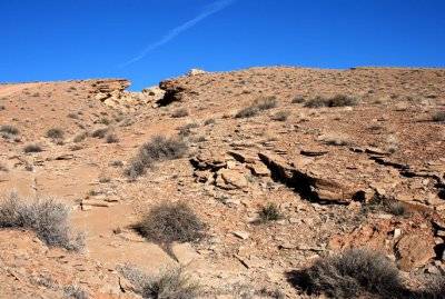 Low slope (previous photo shows close-up of the ground)
