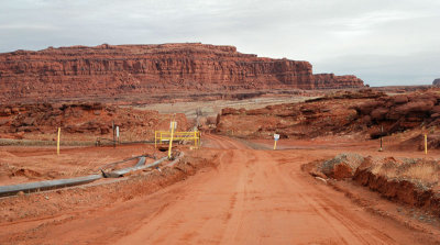 Turn right just ahead onto San Juan County road 142 to return to Potash and Moab