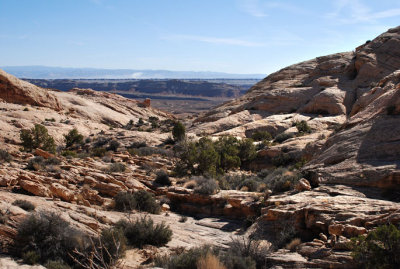 I descended the gentle rock gradient at right and walked to this spot