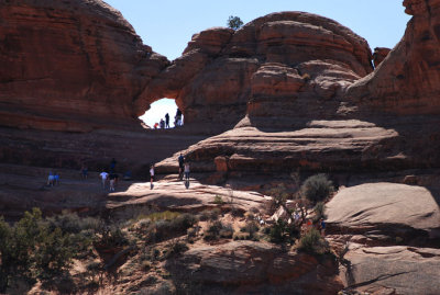 The Delicate Arch Trail is not always this busy