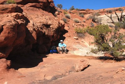 Where I sat out the storm on the previous hike here