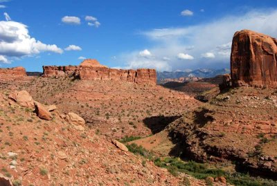 Circumnavigated mesa, from Negro Bill Canyon