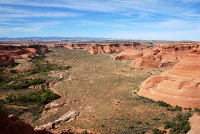 View to the north of Salt Wash's canyon