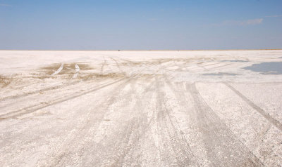 What drivers see when they go onto the salt flats