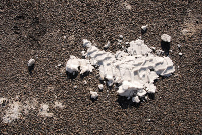 Salt spill on the road