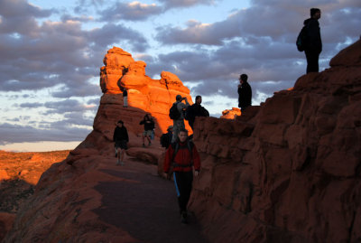 End of the Delicate Arch Trail (arch is to the right)