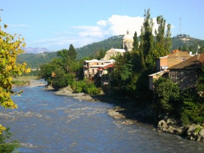 Rioni River flowing through...