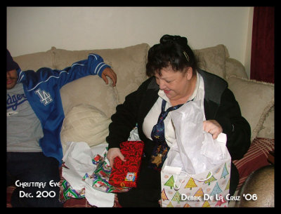Mom opening presents