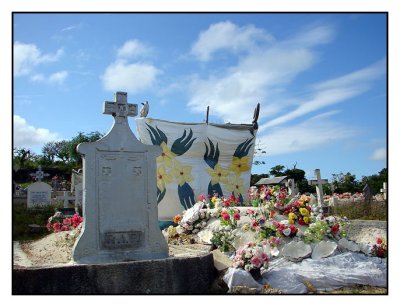 Typical Tongan graves
