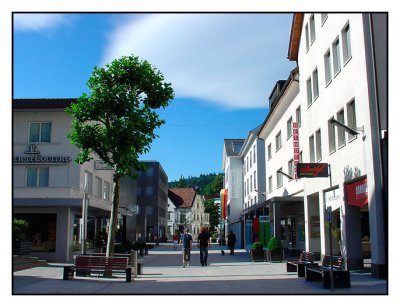 Pedestrian shopping street, Vaduz
