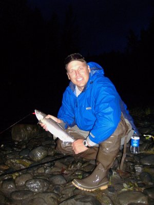 Stacy With A Nice Pink Salmon