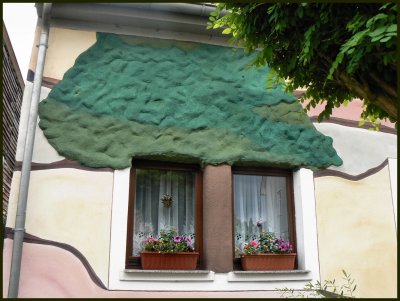 House with artwork