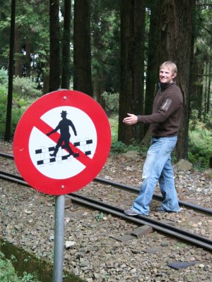 No funny walks!